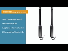 SW400DC 24V Swing Gate Operator Single / Double Gate 400KG وزن در هر برگ با باتری پشتیبان