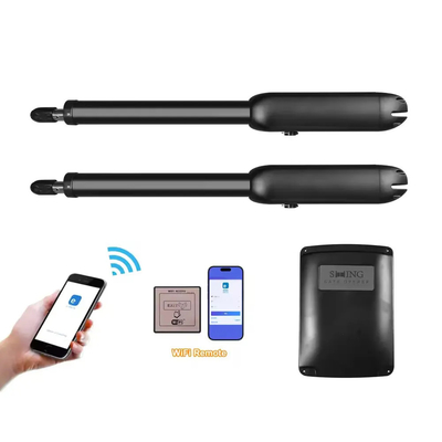 SW400DC کار سنگین 400 کیلوگرم سنسور اتاق الکترومکانیک تک برگ دو دروازه سوئیگ دروازه موتور اپراتور باز کننده ویلا مدرن