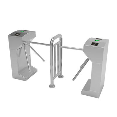 304 فولاد ضد زنگ کمر ارتفاع سه پایه دروازه چرخ دار با محرک مکانیکی برای 30 نفر در دقیقه جریان