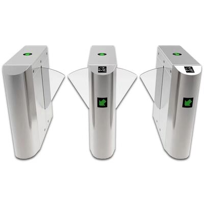 600mm عرض SUS304 Flap مانع دروازه با قدرت 100W برای کنترل دسترسی Turnstile