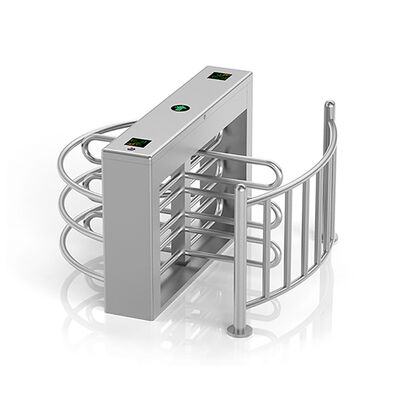 دستگاه اثر انگشت خوان 304 استیل ضد زنگ، گیت تردد نیم قد دو طرفه، مانع ارتفاع کمر