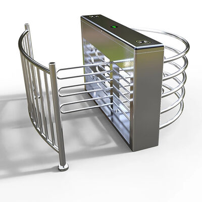 گردشگر نیم قد استیل ضد زنگ 304 با مصرف برق 40 وات و نرخ عبور 25-30 نفر در دقیقه برای کنترل دسترسی امن