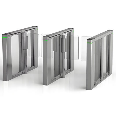 DC DC 10mm Acrylic Glass Barrier Gate RS485 SS برای عابران پیاده