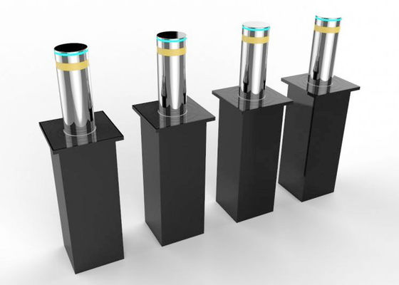 بولارد امنیتی هیدرولیکی ضد ضربه SS304 با قطر 219 میلی‌متر و قابلیت بالا آمدن خودکار