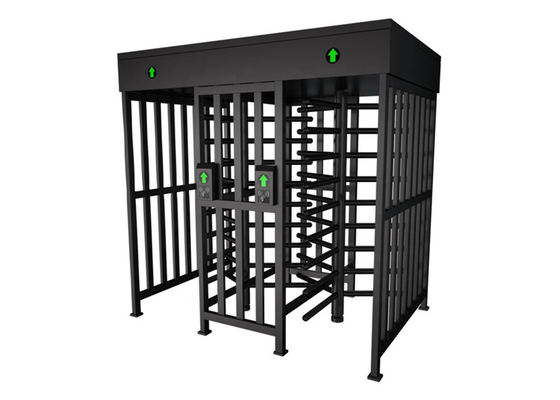 QR Reader Full Height Turnstile Bi Directional Dual Lane 1.5mm ضخامت 2000mA